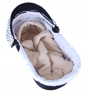 BabyLux JARINOVÝ VAŠEK NA KOČÍK MUSLÍN 90CM BÉŽOVÝ